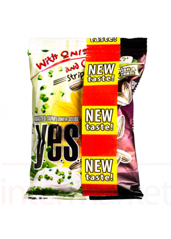 Saulėgrąžos Yes onion&cream NEW taste 150g